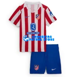 Camiseta Atlético de Madrid 1ª Equipación 2025/2026 Rojo/Blanco Niño Kit