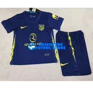 Camiseta Atlético de Madrid 2ª Equipación 2025/2026 Azul Niño Kit