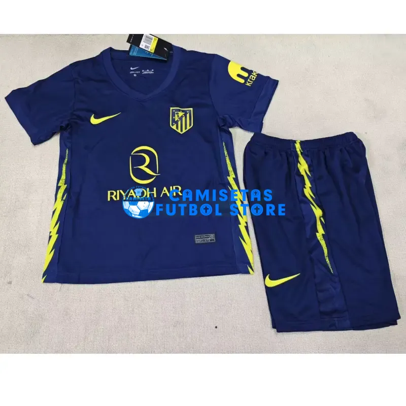Camiseta Atlético de Madrid 2ª Equipación 2025/2026 Azul Niño Kit