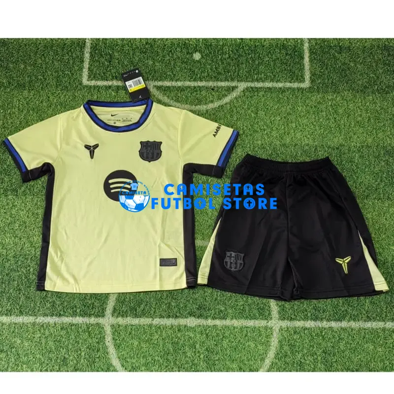 Camiseta Barcelona 2025/2026 Edición Especial Amarillo Niño Kit