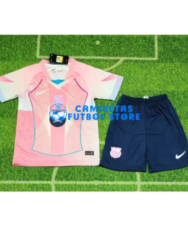 Camiseta Barcelona 2025/26 Niño Kit Rosa