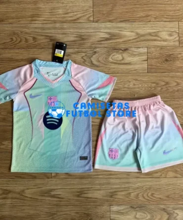 Camiseta Barcelona 2025/26 Turquesa Niño Kit