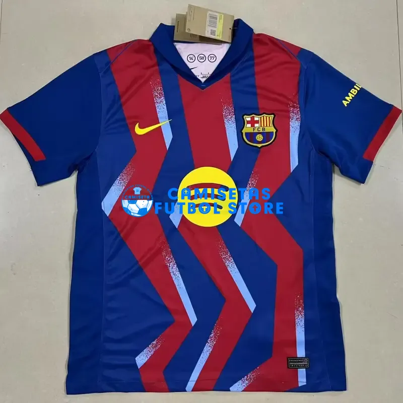 Camiseta Barcelona 4ª Equipación 2025/2026 Azul/Rojo
