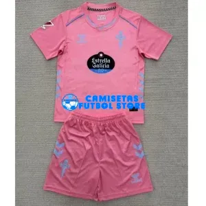 Camiseta Celta de Vigo 3ª Equipación 2025/2026 Rosa Niño Kit con Parche La Liga