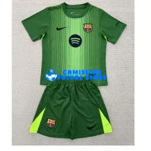 Camiseta de Portero Barcelona 2025/2026 Verde Niño Kit