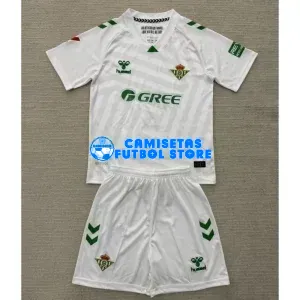 Camiseta de Portero Real Betis 2025/26 Blanco Niño Kit con Parche La Liga
