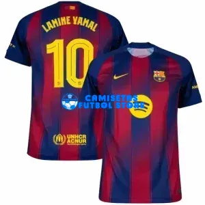 Camiseta Lamine Yamal 10 Barcelona 1ª Equipación 2025/2026 Azul/Rojo