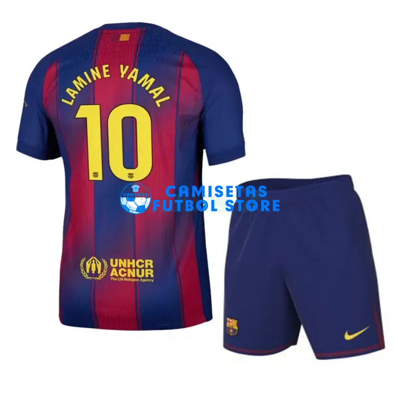 Camiseta Lamine Yamal 10 Barcelona 1ª Equipación 2025/2026 Niño Kit