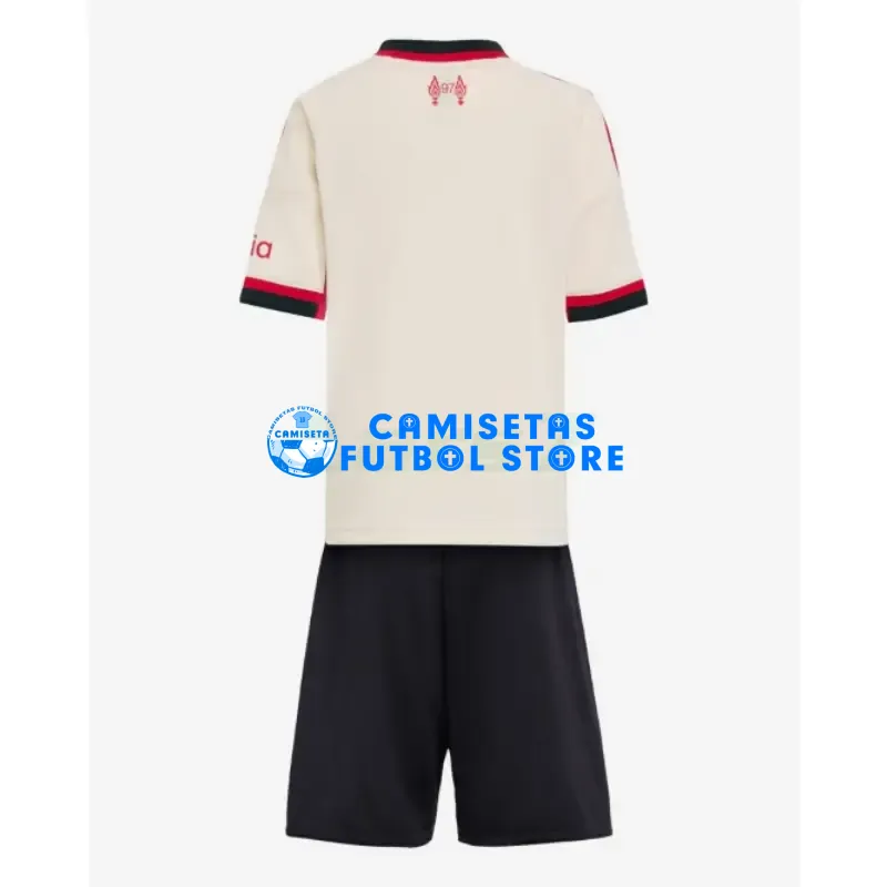 Camiseta Liverpool 2ª Equipación 2025/2026 Blanco Niño Kit - Imagen 2