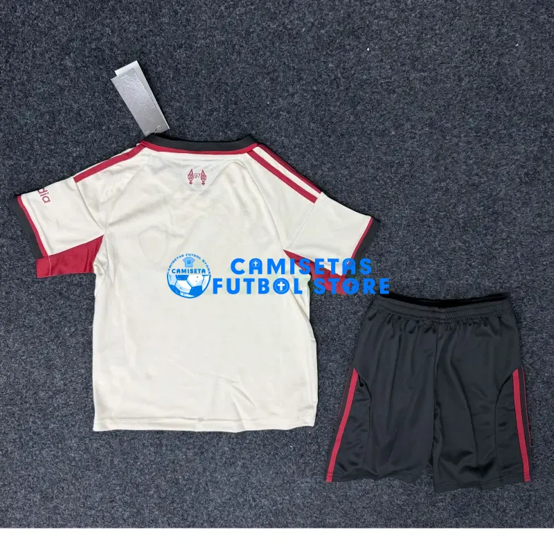 Camiseta Liverpool 2ª Equipación 2025/2026 Blanco Niño Kit - Imagen 4