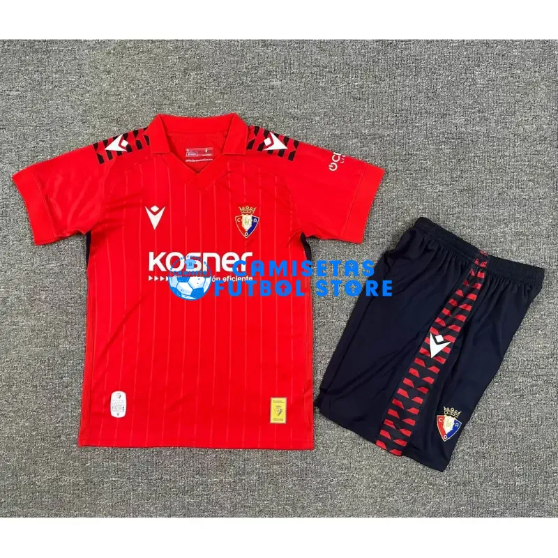 Camiseta Osasuna 1ª Equipación 2025/2026 Rojo Niño Kit