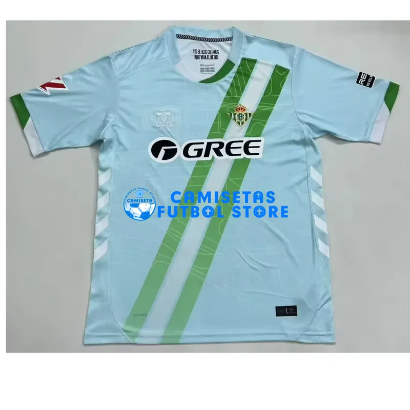 Camiseta Real Betis 2ª Equipación 2025/2026 Azul Claro con Parche La Liga - Imagen 3