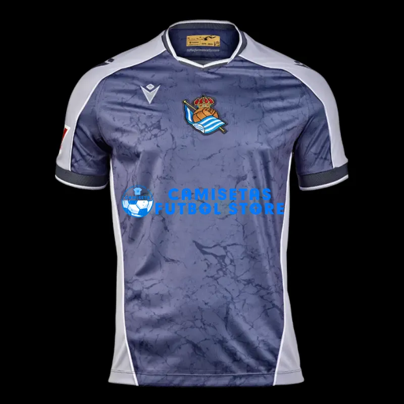 Camiseta Real Sociedad 2ª Equipación 2025/2026 Azul Marino/Gris con Parche La Liga