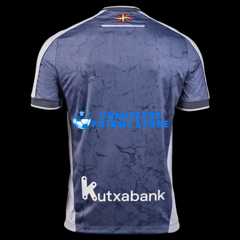 Camiseta Real Sociedad 2ª Equipación 2025/2026 Azul Marino/Gris con Parche La Liga - Imagen 2