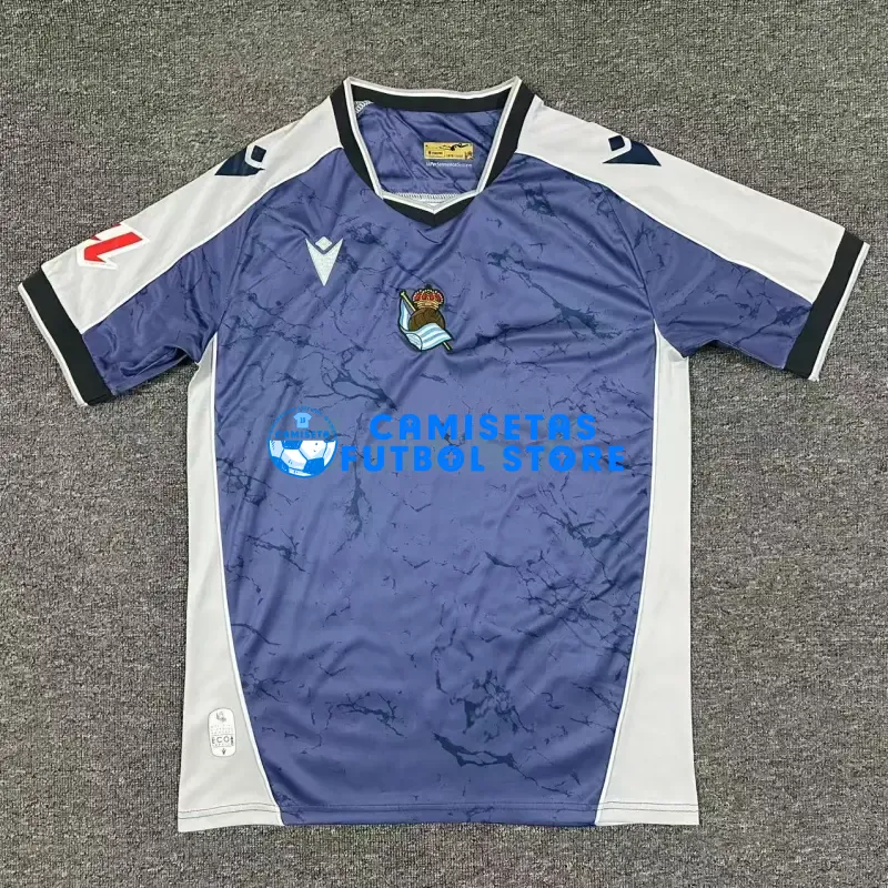 Camiseta Real Sociedad 2ª Equipación 2025/2026 Azul Marino/Gris con Parche La Liga - Imagen 3