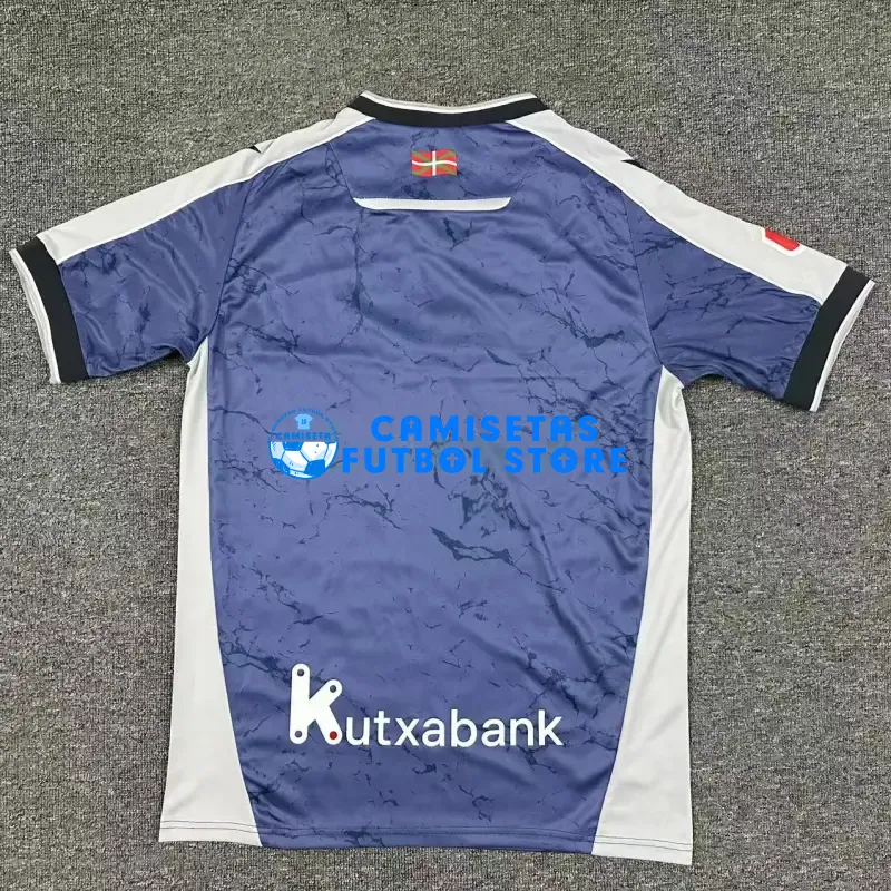 Camiseta Real Sociedad 2ª Equipación 2025/2026 Azul Marino/Gris con Parche La Liga - Imagen 4