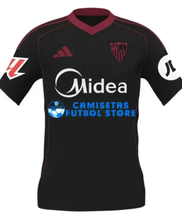 Camiseta Sevilla FC 3ª Equipación 2025/2026 Negro con Parche La Liga