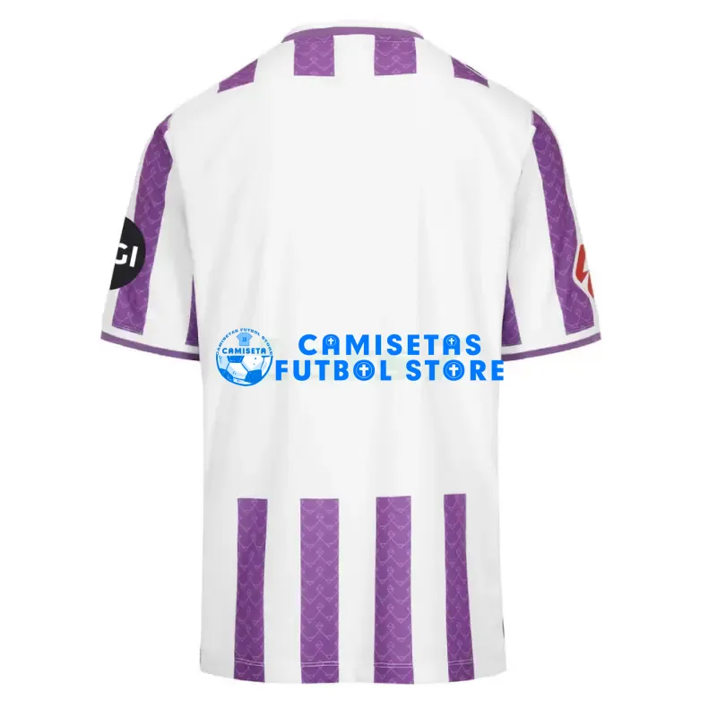 Camiseta Real Valladolid 1ª Equipación 2025/2026 Morado/Blanco con Parche La Liga - Imagen 2