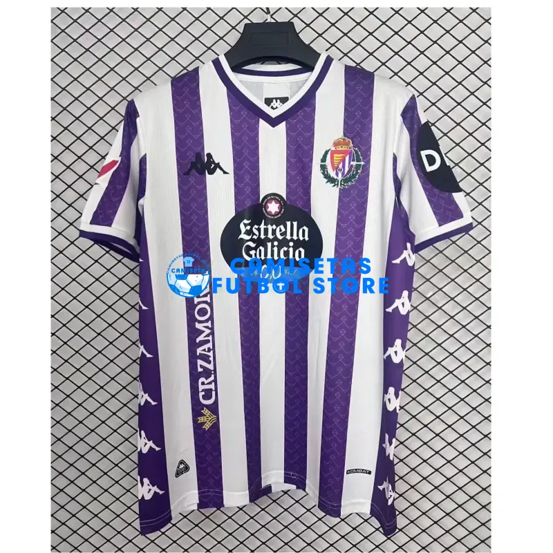Camiseta Real Valladolid 1ª Equipación 2025/2026 Morado/Blanco con Parche La Liga - Imagen 3