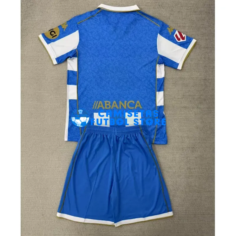 Camiseta Deportivo de La Coruña 1ª Equipación 2025/2026 Blanco/Azul Niño Kit - Imagen 2