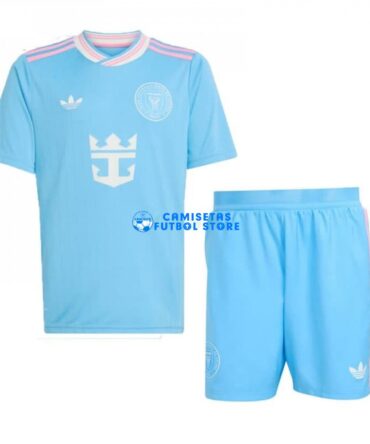 Camiseta Inter Miami 3ª Equipación 2025/2026 Azul Claro Niño Kit