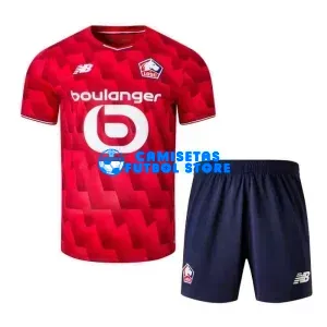 Camiseta Lille OSC 1ª Equipación 2025/2026 Rojo Niño Kit