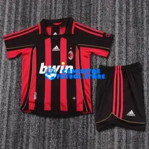 Camiseta MALDINI 3 AC Milan 1ª Equipación Retro 2006/07 Niño Kit Rojo/Negro