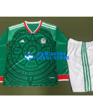 Camiseta México 1ª Equipación 2025/2026 ML Verde Niño Kit