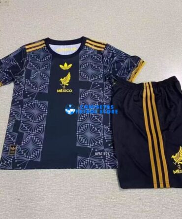 Camiseta México 3ª Equipación 2025 Niño Kit Negro
