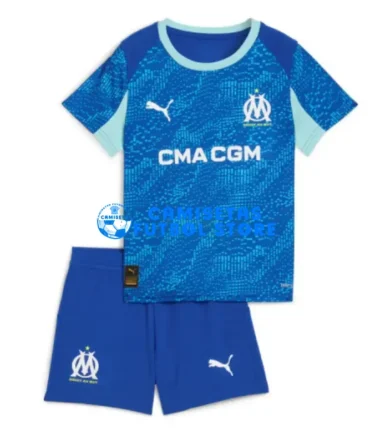Camiseta Olympique Marsella 3ª Equipación 2025/2026 Azul Niño Kit