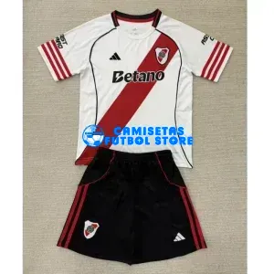 Camiseta River Plate 1ª Equipación 2025/2026 Blanco Niño Kit