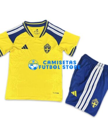 Camiseta Suecia 1ª Equipación 2026/2027 Niño Kit