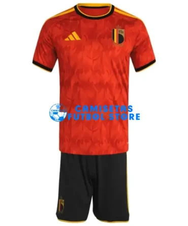 Camiseta Bélgica 1ª Equipación Mundial 2026 Rojo Niño Kit