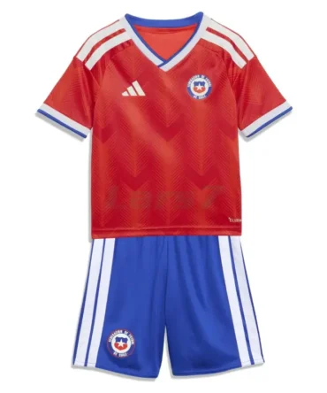 Camiseta Chile 1ª Equipación Mundial 2026 Rojo Niño Kit