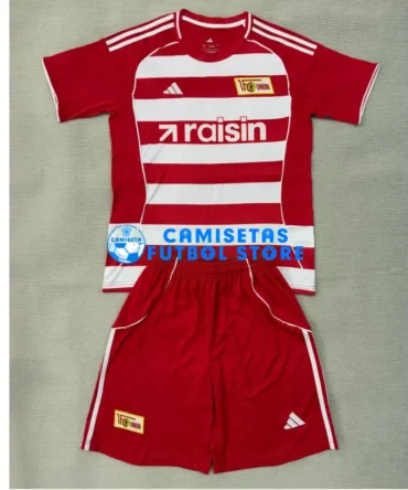 Camiseta Union Berlin 1ª Equipación 2025/2026 Rojo/Blanco Niño Kit