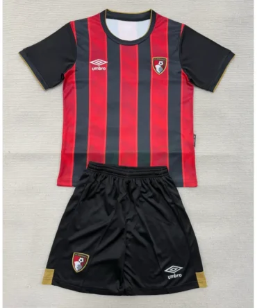 Camiseta AFC Bournemouth 1ª Equipación 2025/2026 Rojo/Negro Niño Kit