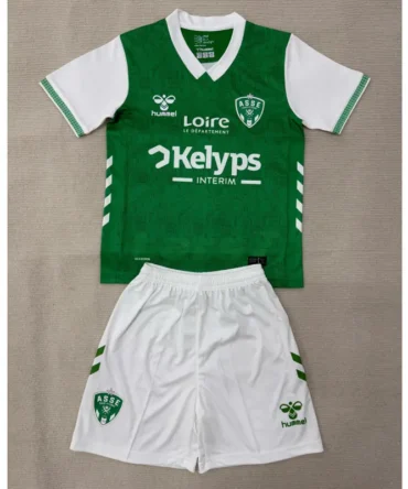 Camiseta Saint-Étienne 1ª Equipación 2025/2026 Verde Niño Kit