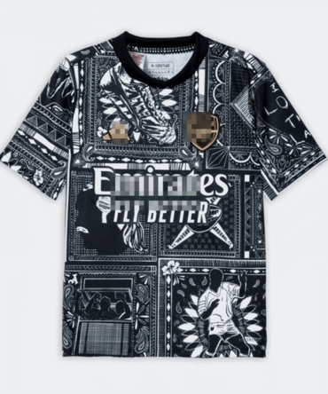 Camiseta Arsenal 2023/2024 Pre-Match Negro/Blanco