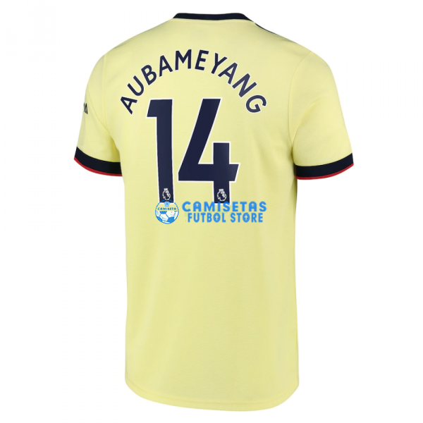 Camiseta Aubameyang 14 Arsenal 2ª Equipación 2021/2022