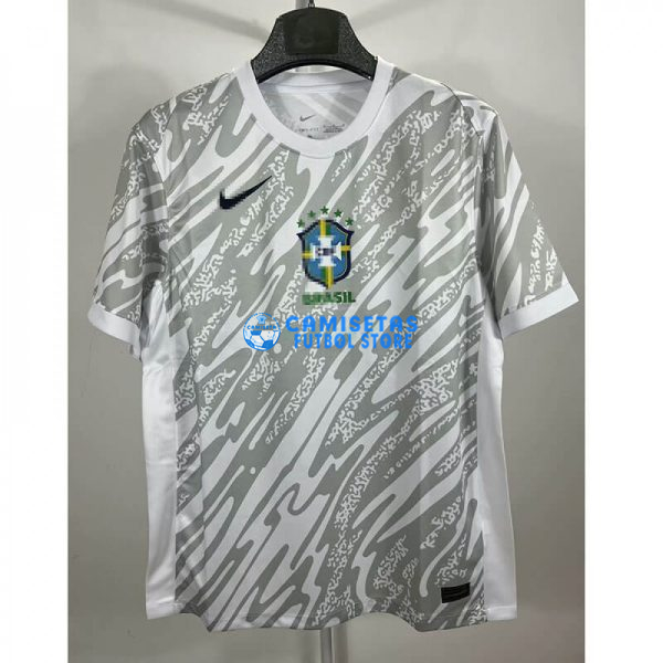 Camiseta Brasil 2024 Gris/Blanco