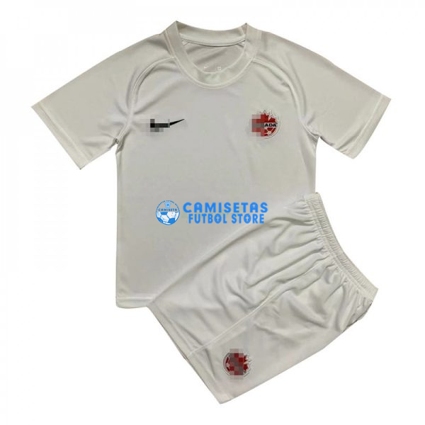 Camiseta Canadá 2ª Equipación 2022 Niño Kit Mundial