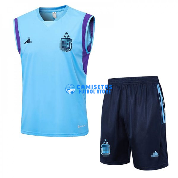 Camiseta de Entrenamiento Argentina Sin Mangas 2023 Kit Azul