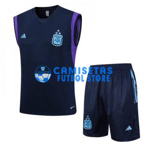 Camiseta de Entrenamiento Argentina Sin Mangas 2023 Kit Azul Marino