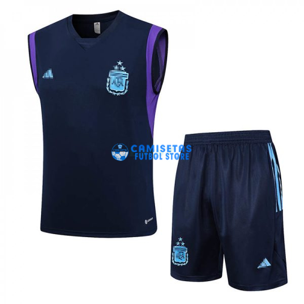 Camiseta de Entrenamiento Argentina Sin Mangas 2023 Kit Azul Marino