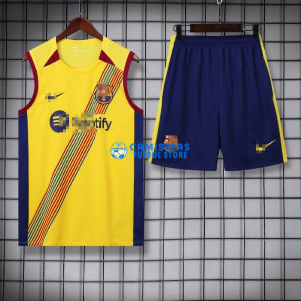 Camiseta de Entrenamiento Barcelona Sin Mangas 2023/2024 Kit Amarillo