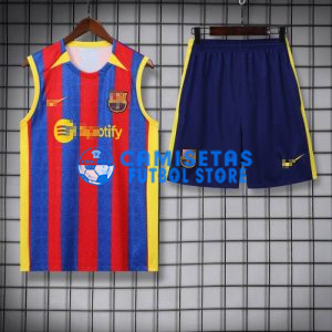 Camiseta de Entrenamiento Barcelona Sin Mangas 2023/2024 Kit Rojo/Azul/Amarillo