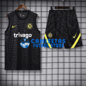 Camiseta de Entrenamiento Chelsea Sin Mangas 2022/2023 Kit Negro