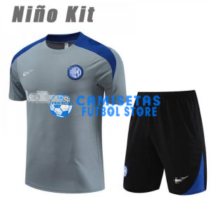 Camiseta de Entrenamiento Inter De Milan 2023/2024 Niño Kit Gris Oscuro