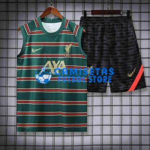 Camiseta de Entrenamiento Liverpool Sin Mangas 2022/2023 Kit Verde/Naranja