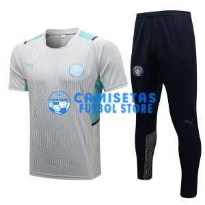 Camiseta de Entrenamiento Manchester City 2021/2022 Kit Gris Claro